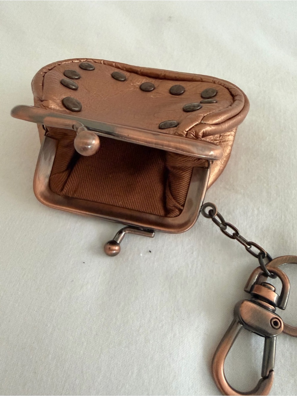 Fossil Metallic Bronze Leather Coin & Key Holder Duo - Picture 4 of 14